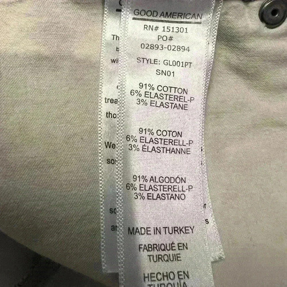 Good American Good Legs Grey Leopard Animal Print Skinny Jeans Size 00/24 - Picture 9 of 9